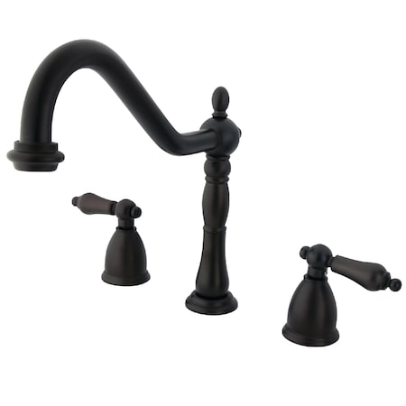 Kingston Brass Widespread Kitchen Faucet, Oil Rubbed Bronze KB1795ALLS
